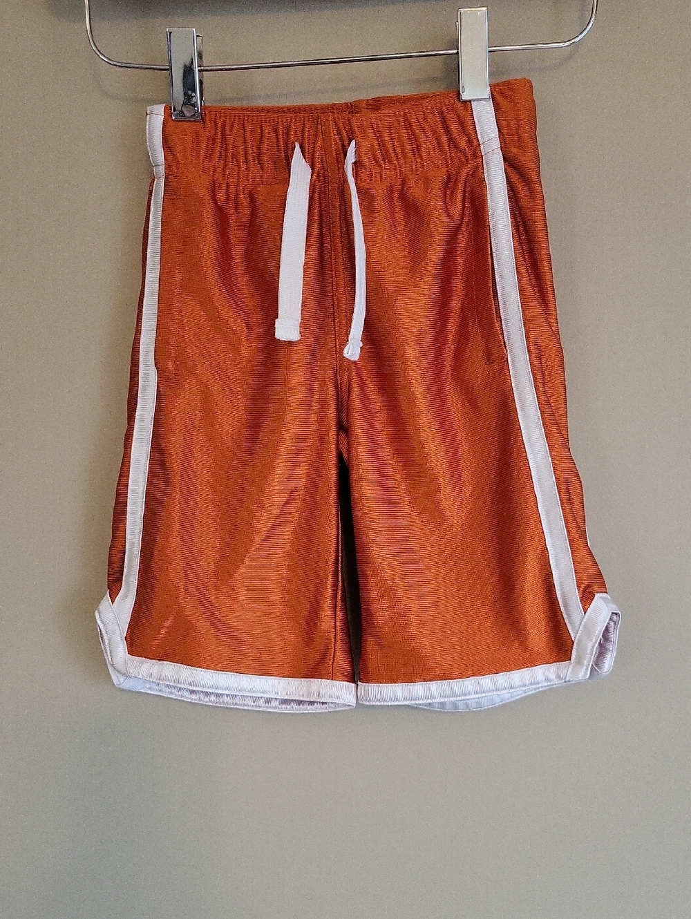 Orange athletic longer style boy's shorts